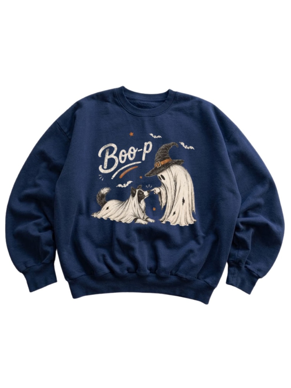 Gildan Navy 'Boo-p' Halloween Graphic Sweatshirt